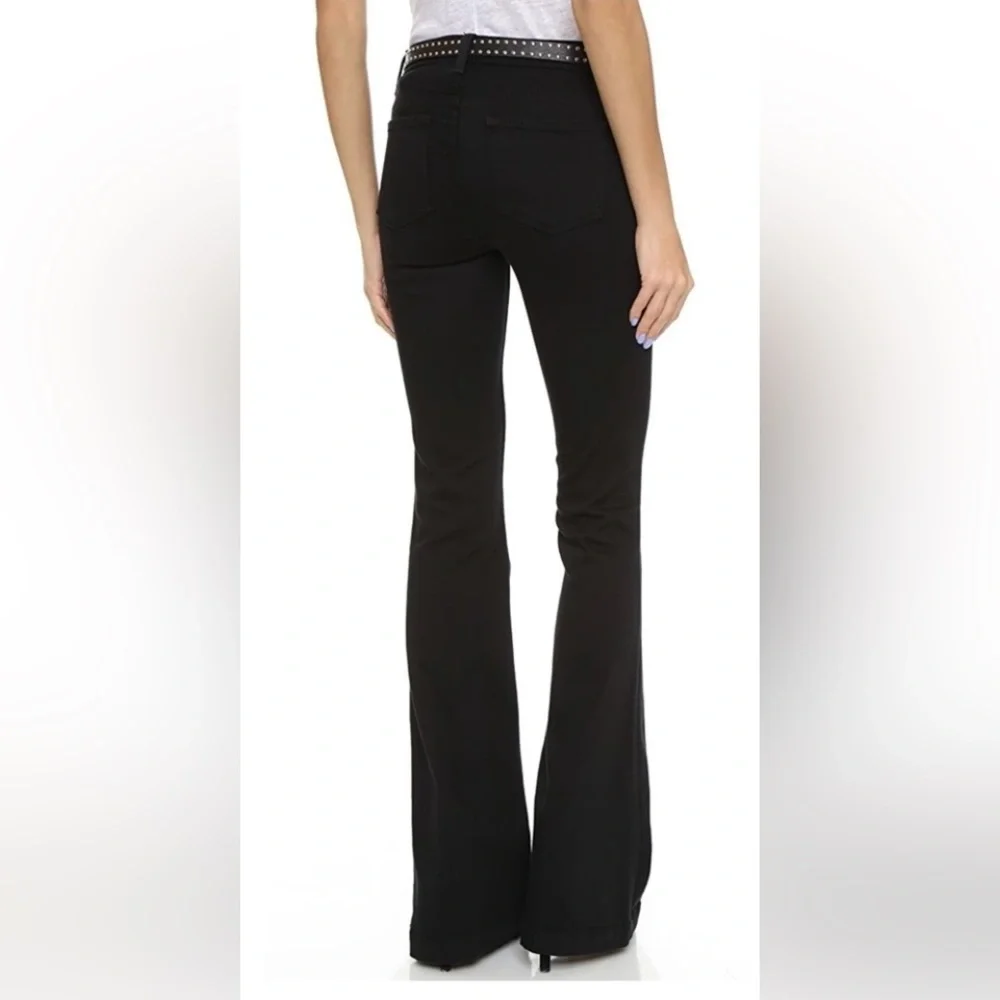 J Brand Maria High Rise Flare Jeans in Jet Black inseam 34 - Picture 2 of 14